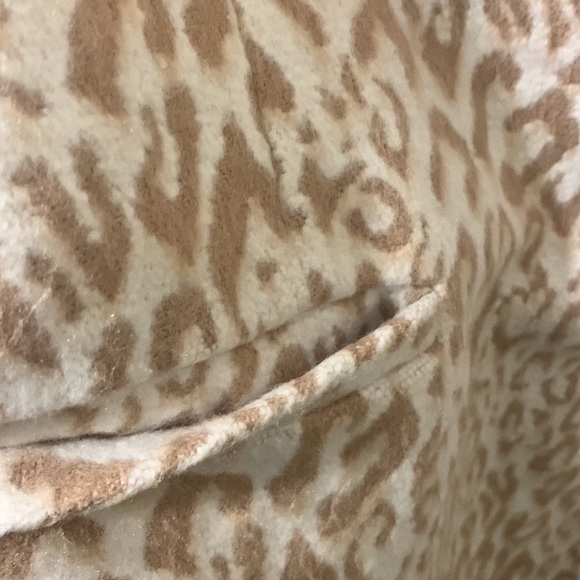 NWT Nine West Cream Tan Long Leopard Coat Size Medium Retail $118 - Picture 6 of 11